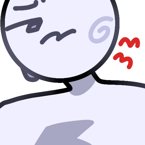 A light greyscale face and shoulders with two red pain lines coming from the face.